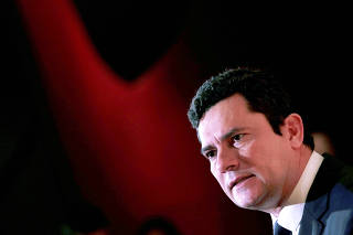 Brazilian federal Judge Sergio Moro attends a forum hosted by news magazine Veja in Sao Paulo