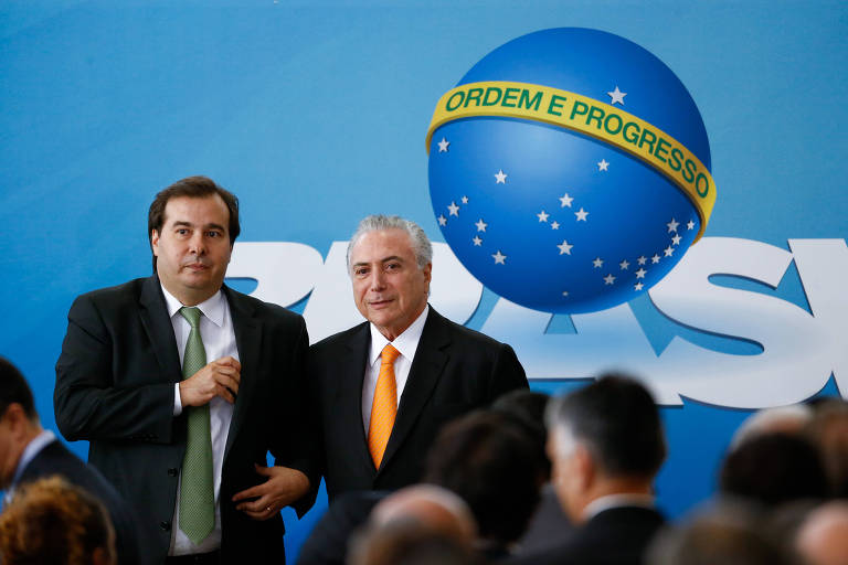 O presidente Michel Temer e o presidente da Câmara dos Deputados Rodrigo Maia (DEM-RJ)