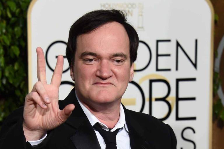O diretor Quentin Tarantino durante o Globo de Ouro de 2016