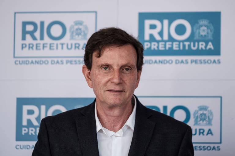 O prefeito do Rio, Marcelo Crivella, durante evento na cidade
