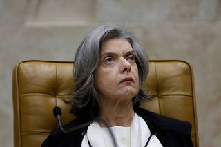 Brazil's Supreme Court President Carmen Lucia looks on during an opening session of the Year of the Judiciary, at the Supreme Court in Brasilia