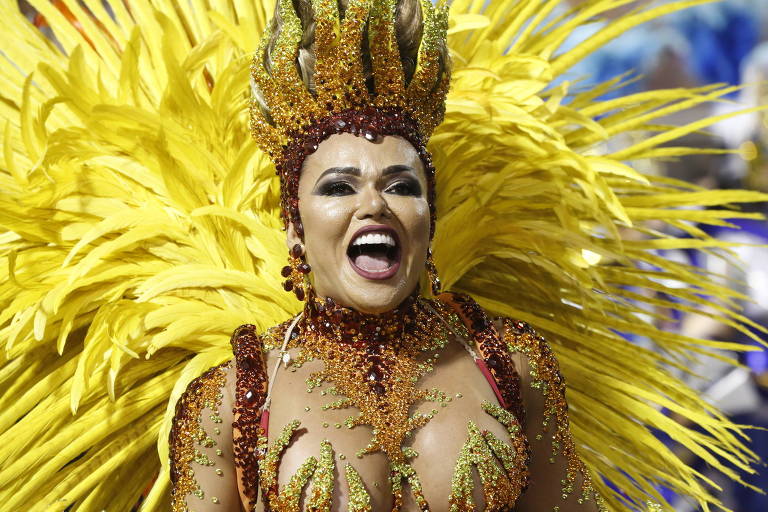 Andreia, rainha de bateria da Escola de Samba Acadmicos do Tatuap