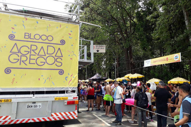 Bloco Agrada Gregos, no Ibirapuera.