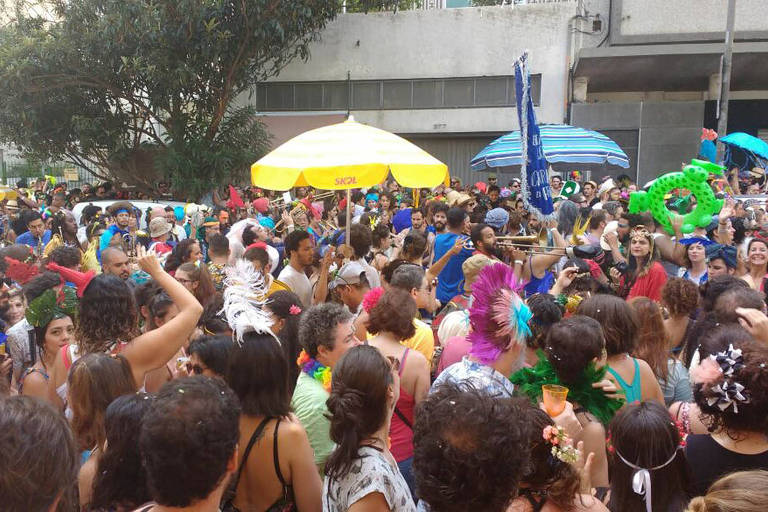 Bloco Charanga do Frana na Santa Ceclia, em So Paulo