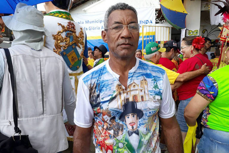 Pedro Carrilho da Silva, o Pedro Mangabeira, um dos carregadores do Homem da Meia-Noite no Carnaval de Olinda