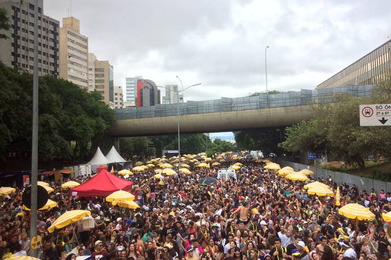 Bloco dos Invertidos, na avenida 23 de maio, em So Paulo