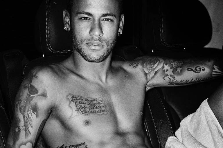 Neymar em foto feita por Mario Testino