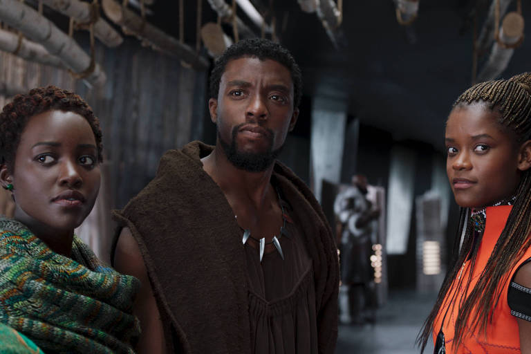 Lupita Nyongo, Chadwick Boseman e Letitia Wright compõem o elenco do longa 'Pantera Negra'