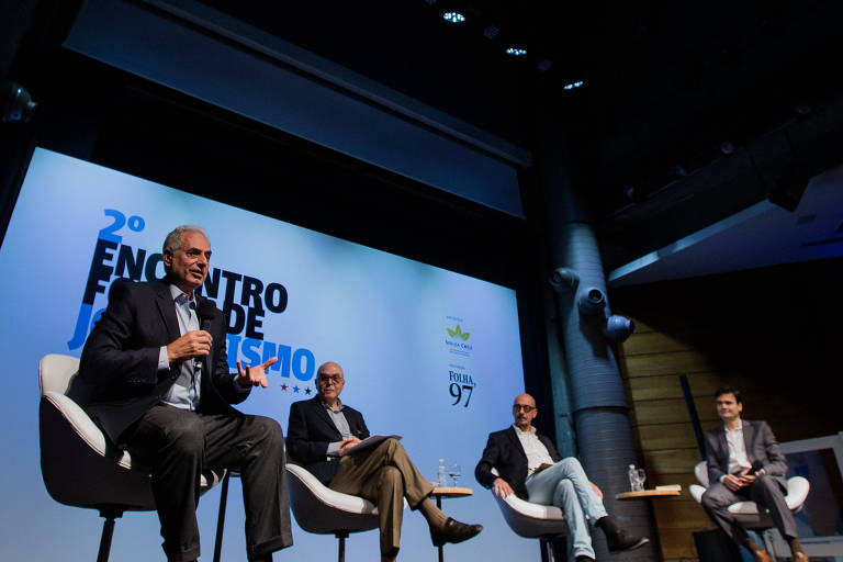 Carlos Maranho (ex-Abril), durante o 2 Encontro Folha de Jornalismo