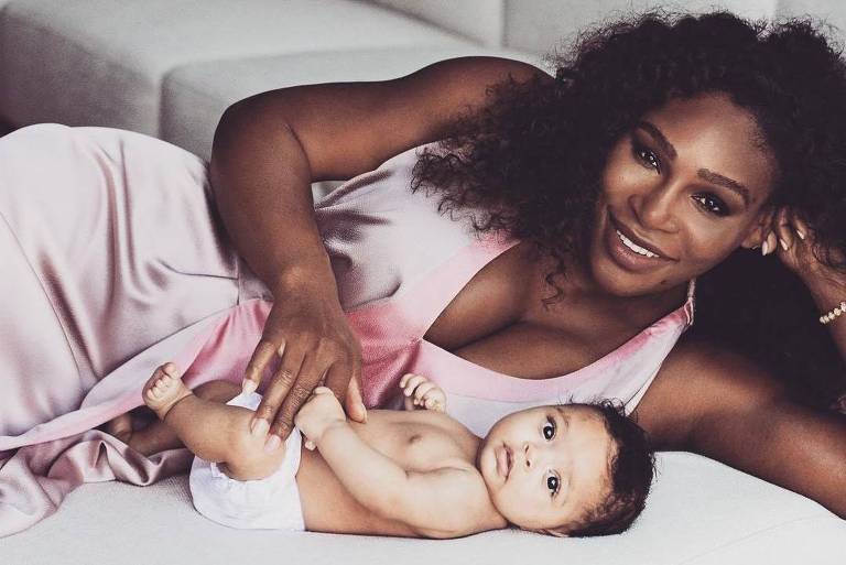 Serena Williams e a filha, Alexis Olympia