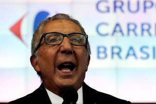 Abilio Diniz, the third largest Carrefour shareholder, attends the company's IPO at the Sao Paulo Stock Exchange in Sao Paulo