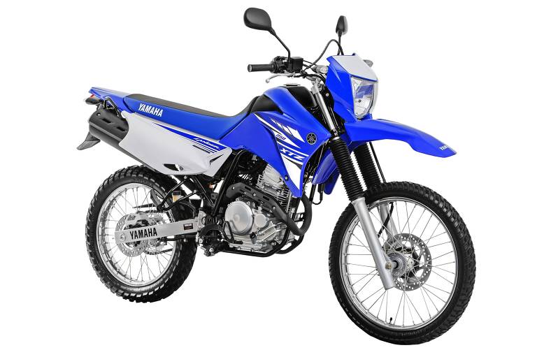 A motocicleta Yamaha Lander 250 em versão azul