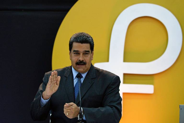 O ditador venezuelano, Nicolás Maduro, em entrevista coletiva no Palácio de Miraflores, em Caracas