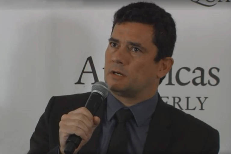 O juiz Sergio Moro, durante conferência na Americas Society Council of the Americas, em Nova York