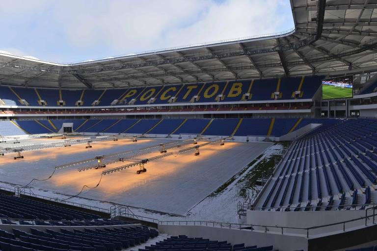 Estádio de Rostov, que receberá o primeiro jogo do Brasil na Copa