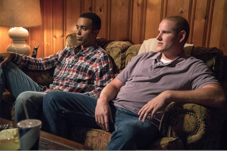 Anthony Sadler e Spencer Stone em "15h17  Trem para Paris"