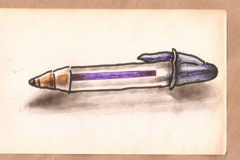 ilustração com caneta em cima de papel