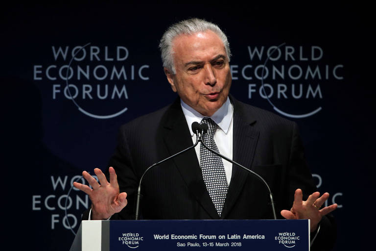 O presidente da República, Michel Temer, participa do Fórum Econômico Mundial, em São Paulo 
