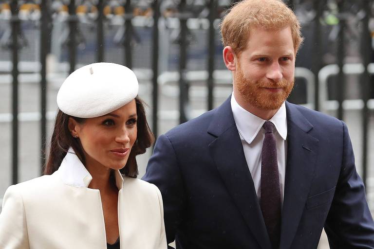 Príncipe Harry e Meghan Markle chegam à abadia de Westminster
