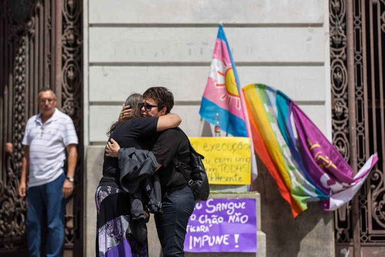 Velório da vereadora Marielle Franco, morta a tiros, em frente à Câmara dos Vereadores