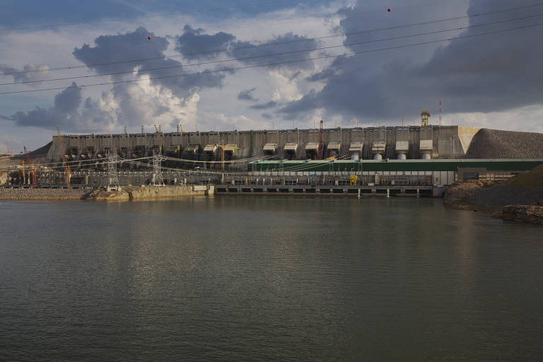 Vista da usina hidrelétrica de Belo Monte, no Pará