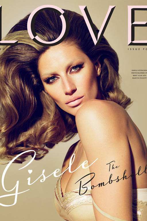 Gisele Bundchen na capa da edição de setembro de 2010 da revista Love