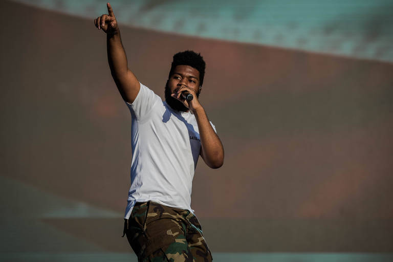 Show do rapper Khalid no terceiro dia do festival Lollapalooza