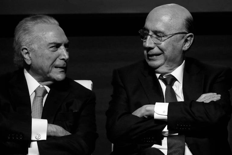 Michel Temer e Henrique Meirelles, em evento da Caixa Econômica Federal, em Brasília, em fevereiro deste ano