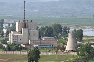 File photo of a North Korean nuclear plant before demolishing a cooling tower in Yongbyon