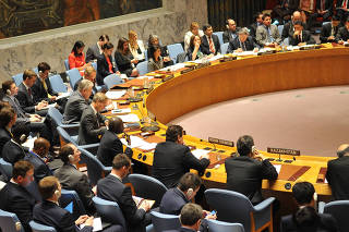 Reunião do Conselho de Segurança da ONU (Organização das Nações Unidas) 