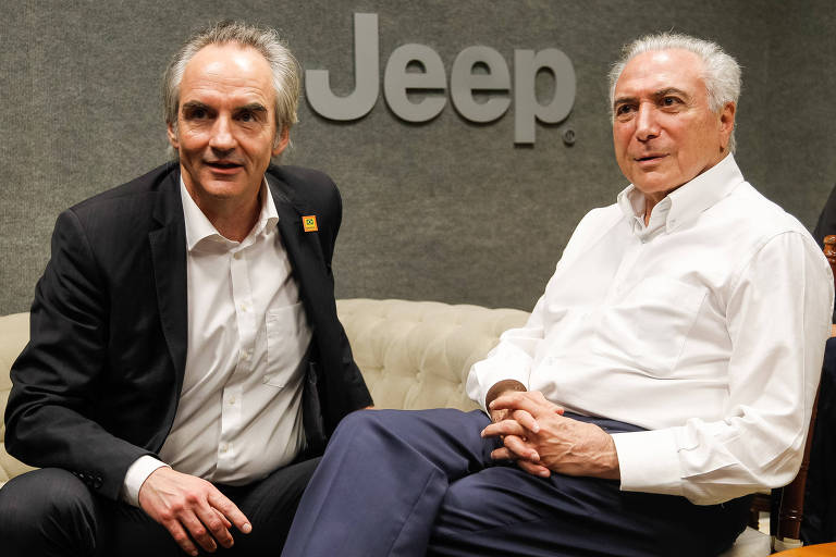 O presidente Michel temer e Stefan Ketter, presidente para a América Latina da FCA, Stefan Ketter