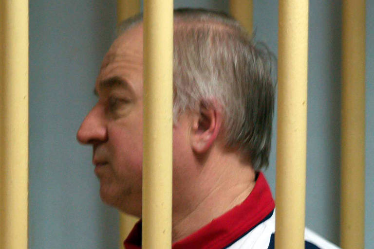 Serguei Skripal em julgamento em Moscou em 2006