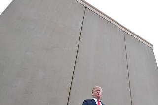 Trump views border wall prototypes, attends fundraiser on first visit to California