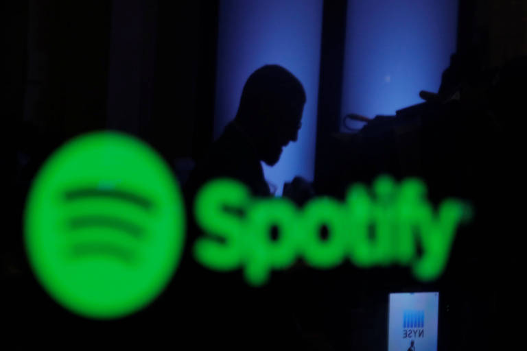 Logo do Spotify na Bolsa de Nova York