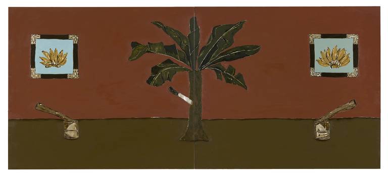 "Enfia a Faca na Bananeira", obra de Dalton Paula exposta na trienal do New Museum