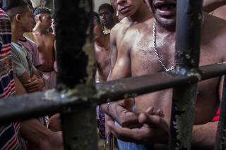 Detentos em presídio do Complexo de Pedrinhas em São Luís