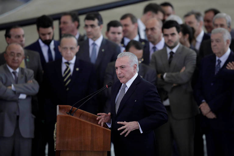 O presidente Michel Temer participa da cerimônia de posse de novos ministros do governo
