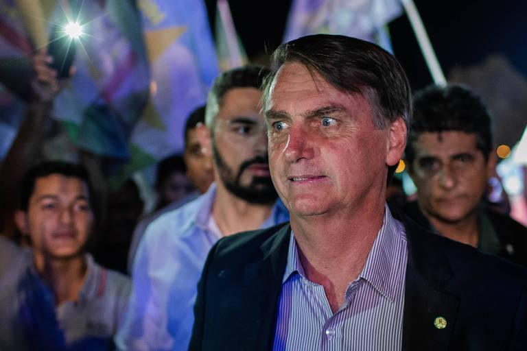 O pré-candidato à Presidência Jair Bolsonaro (PSL) chega para lançamento de candidaturas no Centro de Tradições Gaúchas (CTG) da cidade de Boa Vista
