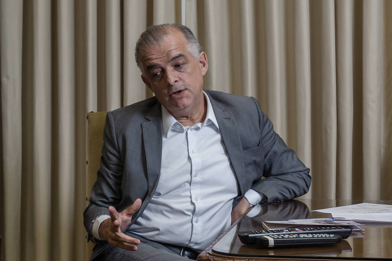 O governador de São Paulo, Márcio França (PSB), no Palácio dos Bandeirantes