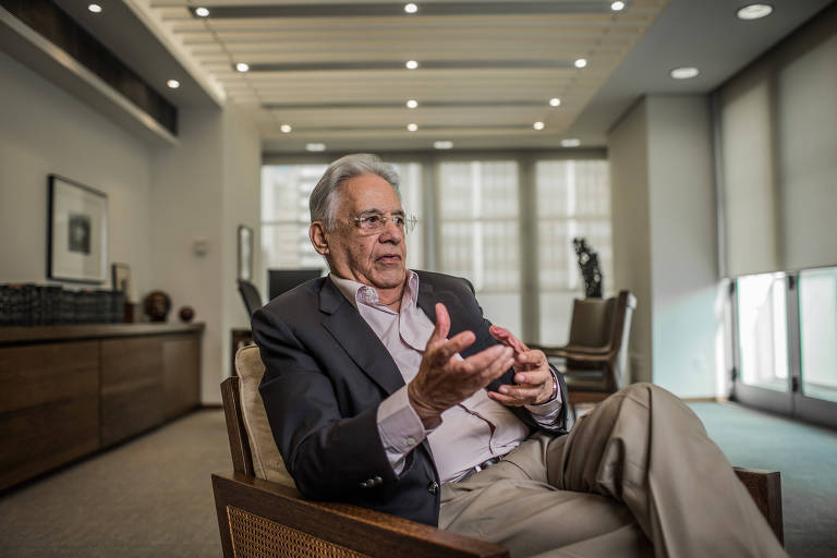 O ex-presidente Fernando Henrique Cardoso (PSDB), em entrevista em seu escritório na sede do iFHC (Instituto Fernando Henrique Cardoso) 