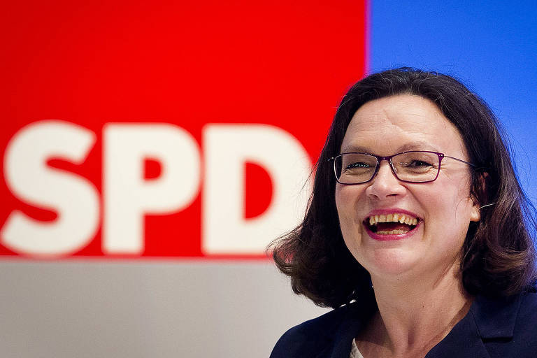 Andrea Nahles tenta renovar Partido Social Democrata da Alemanha 