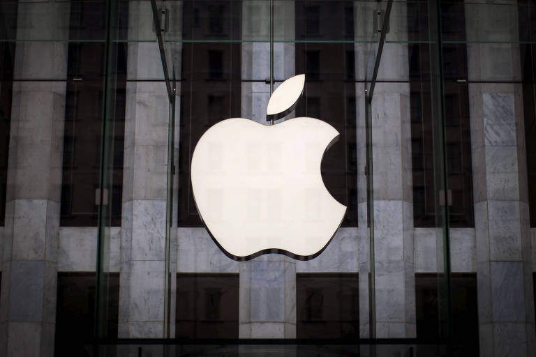 Logo da Apple em Manhattan, em Nova York