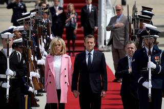President Macron Of France Arrives In U.S. For State Visit With Trump