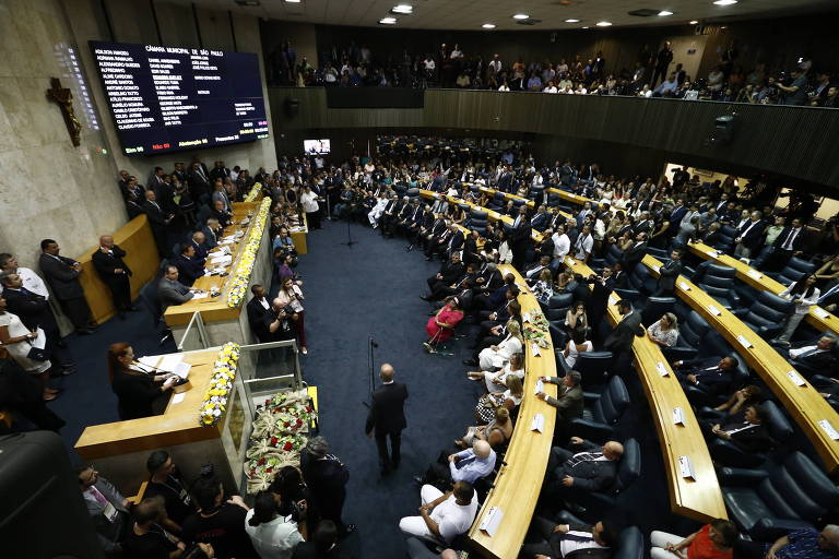 Plenário da Câmara Municipal de São Paulo, que demitiu segundo funcionário neste ano por assédio sexual
