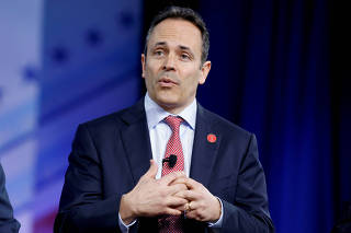 FILE PHOTO: Republican Governor  Bevin of Kentucky speaks during the Conservative Political Action Conference (CPAC) in National Harbor