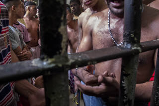 Detentos em presídio do Complexo de Pedrinhas em São Luís