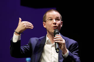 Ricardo Anaya, presidential candidate for the PAN, speaks during a meeting with students of the ITESM in Monterrey