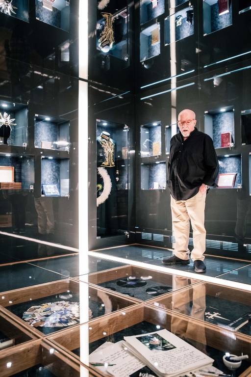 O escritor brasileiro Paulo Coelho em Genebra, onde vive