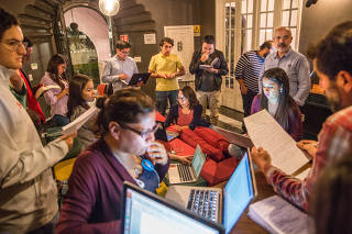 The headquarters of Verificado 2018, a volunteer group of fact-checkers, in Mexico City. .