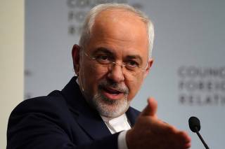 Iranian Foreign Minister Mohammad Javad Zarif addresses the Council on Foreign Relations